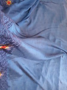 Blue Khakhi Gorgeous Saree
