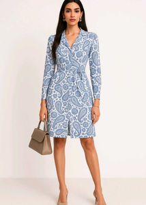 Mini Paisley High Low Tunic Dress