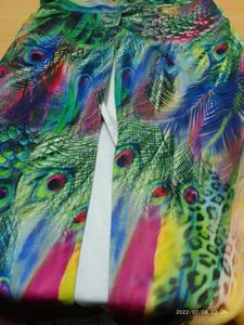 Peacock print unique dress for girls