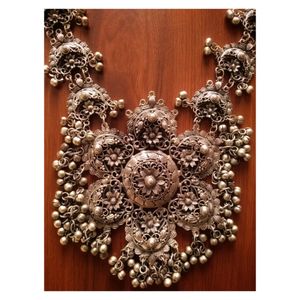 Long Antique Afghani Necklace Set