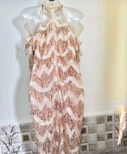 M/ L Sequin Fringe Maxi Dress