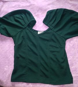 DARK GREEN PARTY TOP