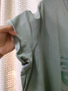 V Neck Oversized Green vero Moda Tshirt