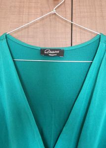 Emerald Green Cold Shoulder Dress