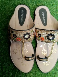 Kolhapuri Embroidered Flats & Sandals