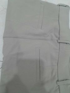 Beige Casual Pants