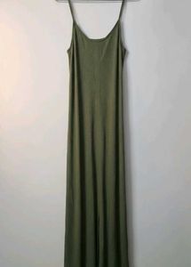 Olive Green Maxi Slip Dress