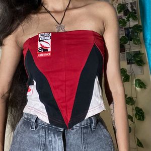 Y2k Block Tube Top