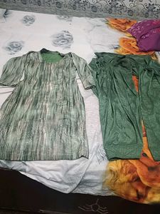 Yellow Embellished Kurti Set