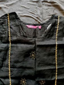 Elegant Black Kurta with handwork