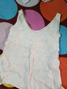 Cream Sleeveless Top