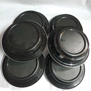 Black Plastic Food Containers - Set of 5