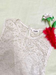 Jennyfer White Lace Top