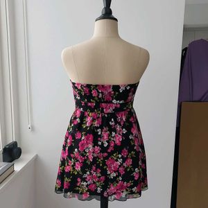 Floral Strapless Mini Dress