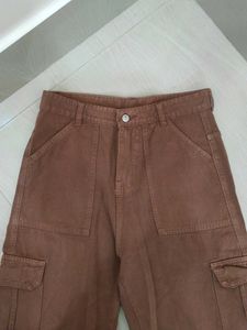 Brown Baggy Cargo Pants