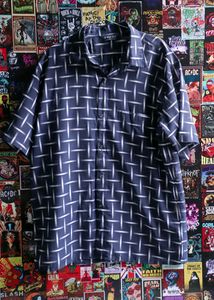 Trendy Navy & White Patterned Button-Down