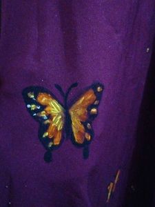 Elegant Hand Painted Design Long Frock