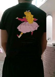 Cute Graphic Print Cropped T-shirt