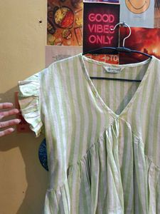 Striped Ruffle Top