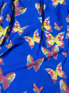 A Line Blue Butterfly Dress