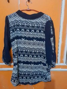 Blue Plus Light Cream Color Top