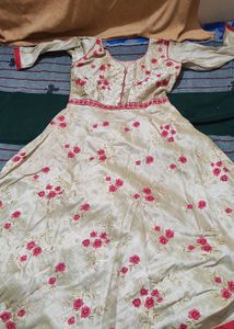 Rose Embroidery Party Wear Gown