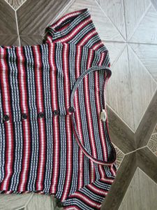 Striped Button-Up Top