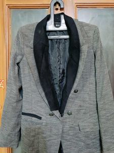 🇳🇿💫💗Gray Blazer with Black Lapel