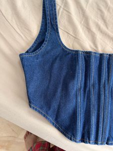 Denim Corset Top