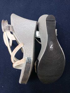 Sparkly Silver Evening Heels