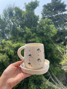 Cute Cherry Mug & Saucer