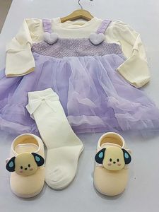 Cute Girl's Dress with Shoes & Socks