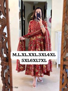 Beautiful Plus Size Anarkali Available In 3 Colour
