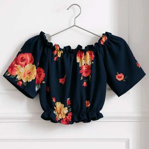 Puffed sleeve off shoulder top for women