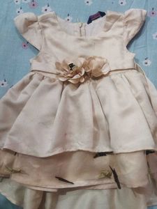 Cream Color Branded Up N Dowm Frock