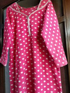 Polka Dot Fleece dress