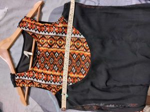 Knee Length Black Sleevelees Dress