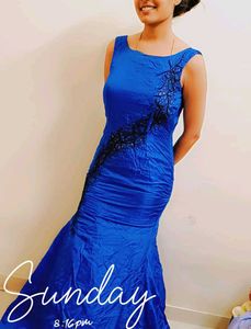 Blue Fish cut Gown