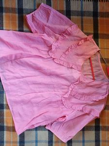 Pink Ruffle Blouse