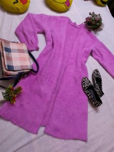 Lavender Fuzzy Cardigan