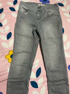 Grey High Waisted Jeans