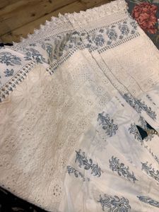 New white anarkali suit