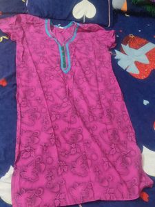 Leaf Print Purple Kurti 🟣💜