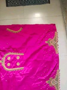 👌Pink Maggam Work Blouse Piece