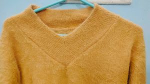 Ballon Sleeves Fur Top