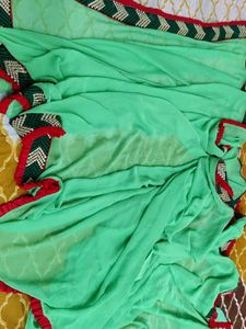 Mint Green Embellished Saree