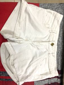 H&amp;M White Denim Shorts