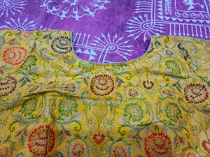 beautiful silk multicolored blouse