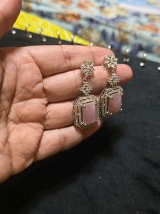 Pink Zircon Earring