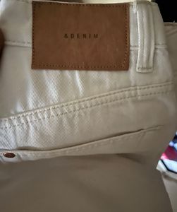 H&amp;M baggy white jeans✨